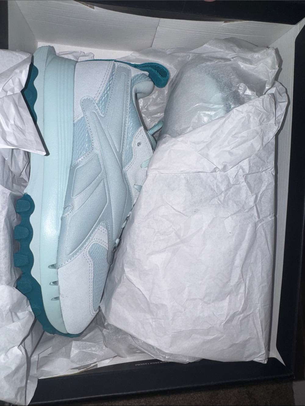 Reebok X Cardi b Light Blue Chunky Runner Sneakers